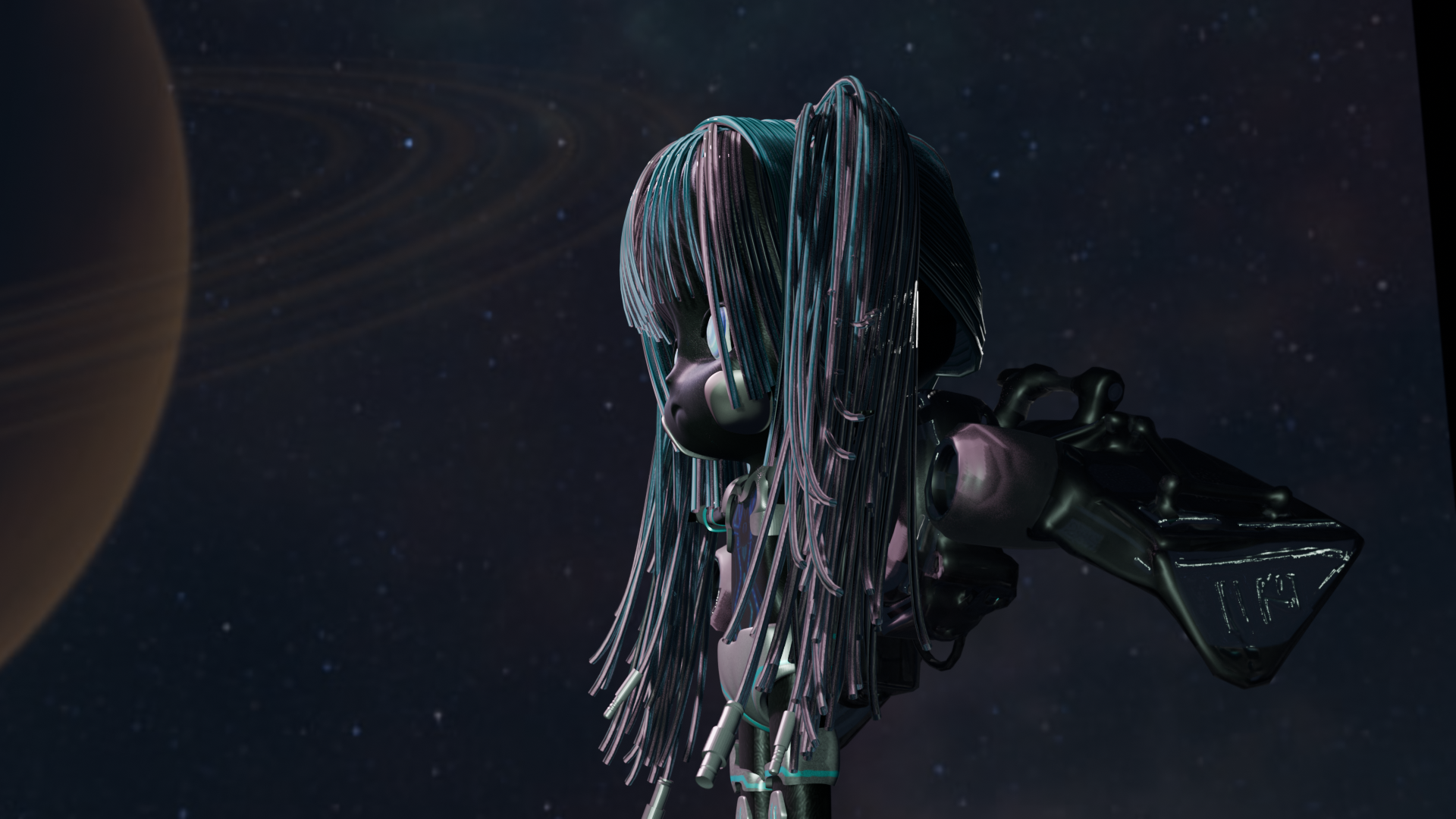 RPD ECO character standing in front of a giant planet